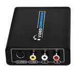 Convertisseur HDMI vers composite / AV S-Video adaptateur vidéo RCA CVBS/L/R, prise EU, HDMI vers AV + S-Video