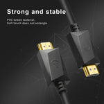 Câble HDMI ROCKETEK HDMI01Y-2 HDMI 2.0 4K 30Hz 3D connecteur plaqué or pour tous appareils HDMI, longueur : 2m