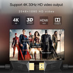 Câble HDMI ROCKETEK HDMI01Y-2 HDMI 2.0 4K 30Hz 3D connecteur plaqué or pour tous appareils HDMI, longueur : 2m