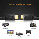 Câble HDMI ROCKETEK HDMI01Y-2 HDMI 2.0 4K 30Hz 3D connecteur plaqué or pour tous appareils HDMI, longueur : 2m