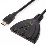 Commutateur adaptateur HDMI 3 en 1 entrée 4K x 2K HDTV, répartiteur HDMI 1 vers 3