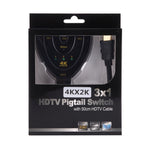 Commutateur adaptateur HDMI 3 en 1 entrée 4K x 2K HDTV, répartiteur HDMI 1 vers 3