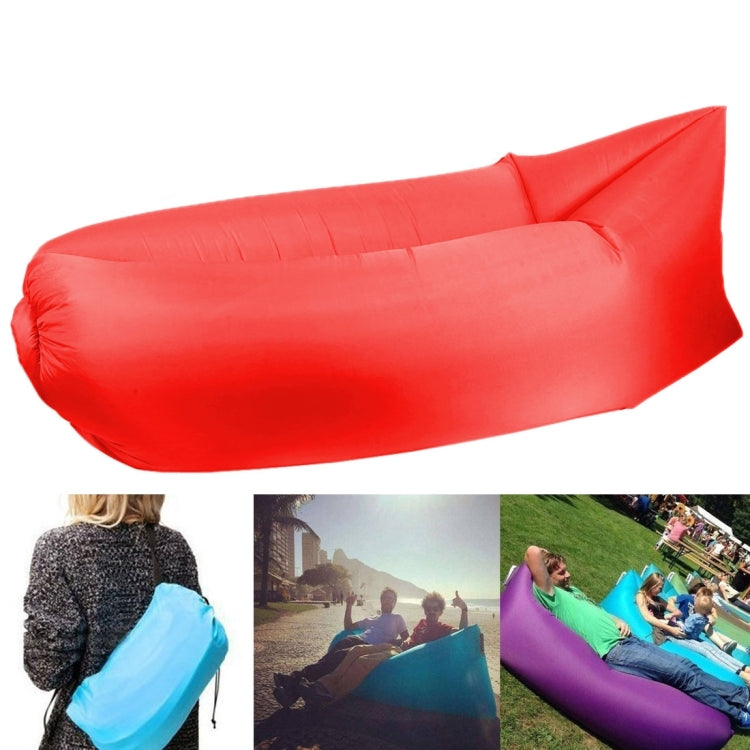 Fauteuil gonflable en tissu polyester avec sac de compression à air pour plage / voyage / hôtellerie / pêche, Taille : 185cm x 75cm x 50cm, Qualité normale