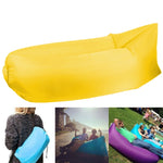 Fauteuil gonflable en tissu polyester avec sac de compression à air pour plage / voyage / hôtellerie / pêche, Taille : 185cm x 75cm x 50cm, Qualité normale