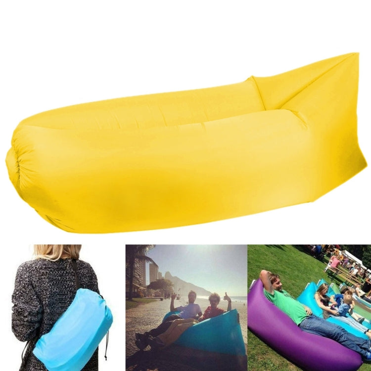 Fauteuil gonflable en tissu polyester avec sac de compression à air pour plage / voyage / hôtellerie / pêche, Taille : 185cm x 75cm x 50cm, Qualité normale