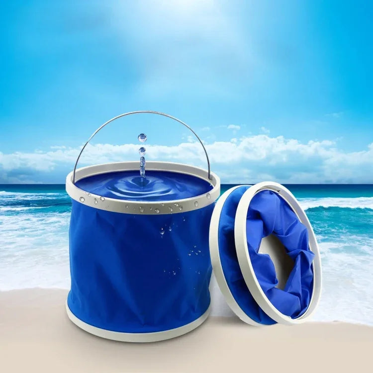 Seau d'eau pliable extensible en tissu Oxford 11 litres/2,9 gallons KANEED pour camping/lavage de voiture/pêche/randonnée/plage, Livraison couleur aléatoire, Seau d'eau pliable extensible pratique
