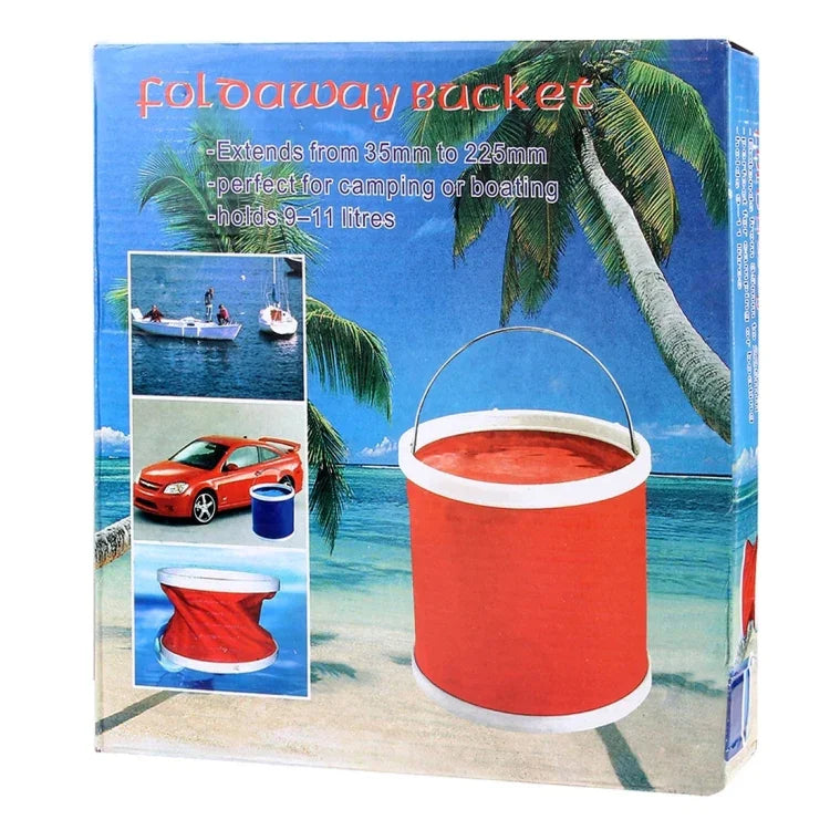 Seau d'eau pliable extensible en tissu Oxford 11 litres/2,9 gallons KANEED pour camping/lavage de voiture/pêche/randonnée/plage, Livraison couleur aléatoire, Seau d'eau pliable extensible pratique