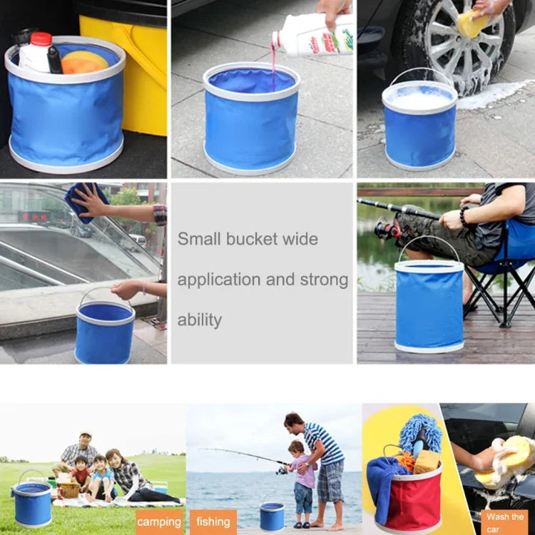 Seau d'eau pliable extensible en tissu Oxford 11 litres/2,9 gallons KANEED pour camping/lavage de voiture/pêche/randonnée/plage, Livraison couleur aléatoire, Seau d'eau pliable extensible pratique