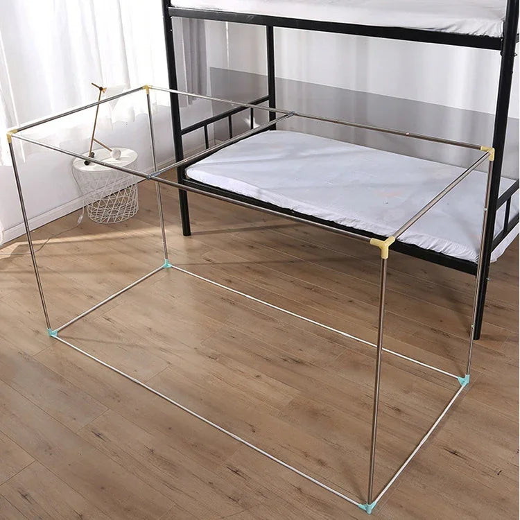 Moustiquaire carrée à fermeture éclair pour plafond de dortoir étudiant, moustiquaire à fermeture éclair cryptée à trois portes pour lit supérieur, Lit supérieur (Gris), Lit supérieur (Bleu), Lit supérieur (Blanc)