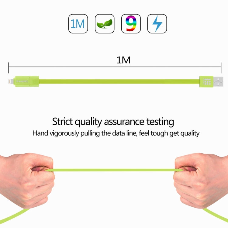 HAWEEL Câble de synchronisation et de charge de données USB 2-en-1 Micro USB et 8 broches vers USB de 1 m, câble 2-en-1 avec deux connecteurs