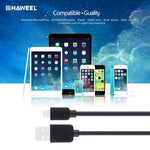 HAWEEL Câble de synchronisation et de charge USB haute vitesse 35 cœurs 8 broches vers USB pour iPhone, iPad, 8 broches 1m, Câble 8 broches 1m