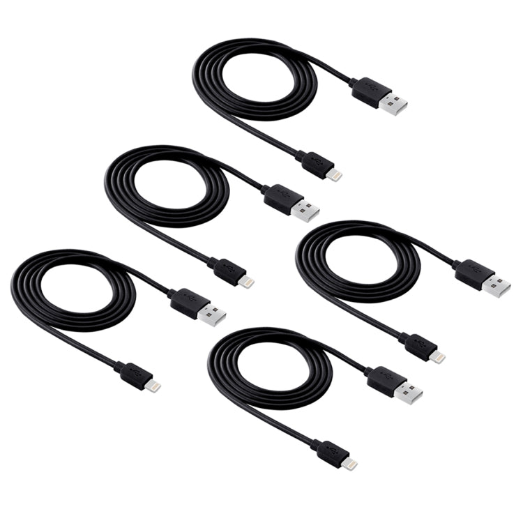 5 PCS HAWEEL Kit de 5 Câbles de Synchronisation et de Charge USB Haute Vitesse 8 Broches de 1m pour iPhone, iPad