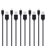 5 PCS HAWEEL Kit de 5 Câbles de Synchronisation et de Charge USB Haute Vitesse 8 Broches de 1m pour iPhone, iPad