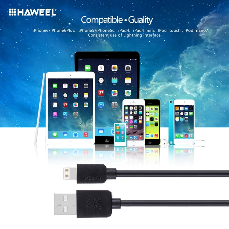 5 PCS HAWEEL Kit de 5 Câbles de Synchronisation et de Charge USB Haute Vitesse 8 Broches de 1m pour iPhone, iPad