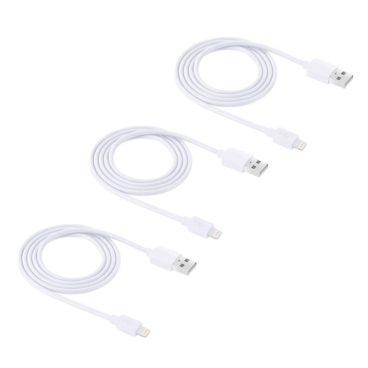 3 CÂBLES HAWEEL 1m Haute Vitesse 8 broches vers USB Kit de synchronisation et de charge pour iPhone, iPad, 3 pièces