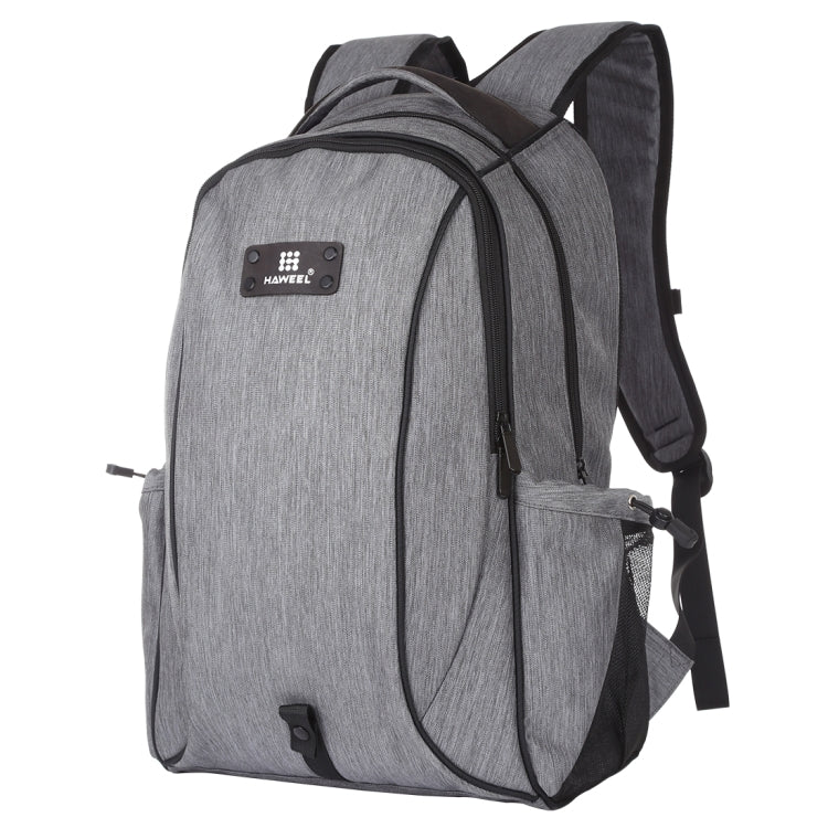 Sac à dos ordinateur portable HAWEEL 14W pliable amovible panneau solaire extérieur portable toile double épaule, sortie USB : 5V 2.1A max