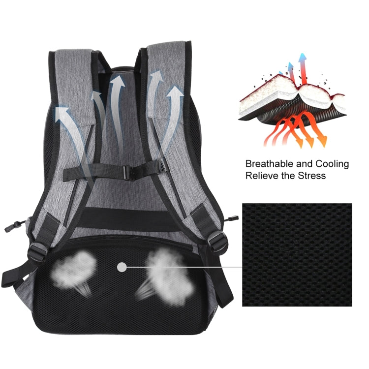 Sac à dos ordinateur portable HAWEEL 14W pliable amovible panneau solaire extérieur portable toile double épaule, sortie USB : 5V 2.1A max