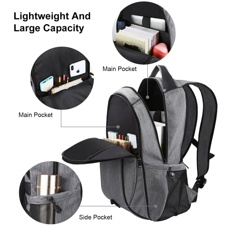 Sac à dos ordinateur portable HAWEEL 14W pliable amovible panneau solaire extérieur portable toile double épaule, sortie USB : 5V 2.1A max