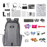 Sac à dos ordinateur portable HAWEEL 14W pliable amovible panneau solaire extérieur portable toile double épaule, sortie USB : 5V 2.1A max