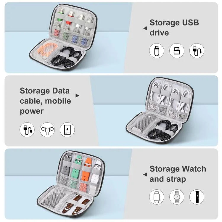 Boîte de rangement pour bracelet de montre HAWEEL, étui de rangement pour écouteurs/clé USB/câble numérique, taille : S