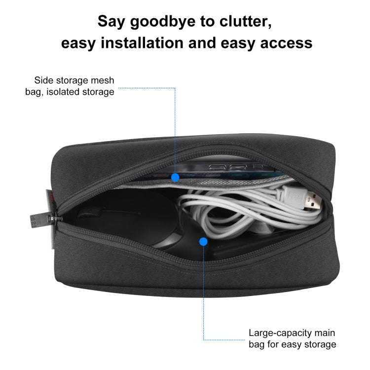 Sac de rangement organisateur électronique HAWEEL pour chargeur, batterie externe, câbles, souris, écouteurs, taille : L, organisateur électronique, taille : L