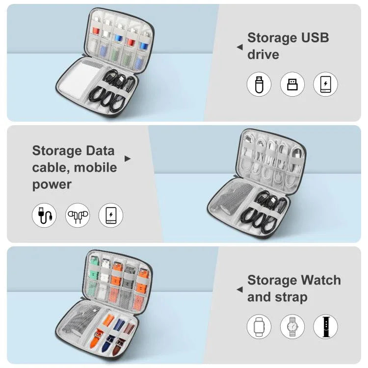 Boîte de rangement pour bracelet de montre HAWEEL, étui de rangement pour écouteurs/clé USB/câble numérique, taille : M