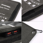 HAWEEL Chargeur de Panneau Solaire Pliable 28W avec Double Ports USB 5V 3A Max, Panneau 28W (B)