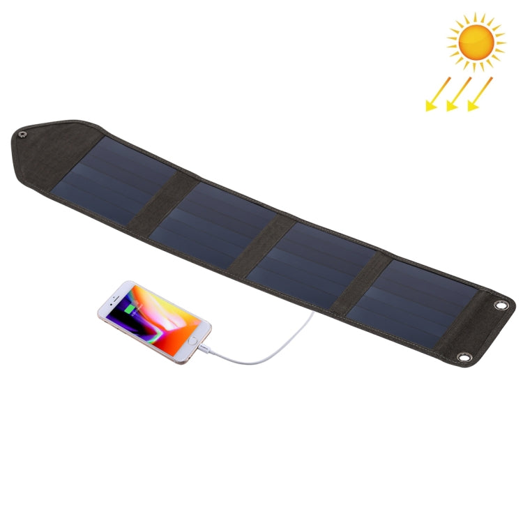 HAWEEL 14W 5V 2.4A Chargeur Solaire Pliable Portable Sac Pliant Rechargeable pour Voyage Extérieur avec 4 Panneaux Solaires & Port USB, Taille : S, 14W