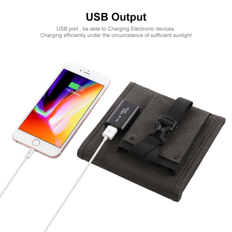 HAWEEL 14W 5V 2.4A Chargeur Solaire Pliable Portable Sac Pliant Rechargeable pour Voyage Extérieur avec 4 Panneaux Solaires & Port USB, Taille : S, 14W