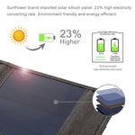HAWEEL 14W 5V 2.4A Chargeur Solaire Pliable Portable Sac Pliant Rechargeable pour Voyage Extérieur avec 4 Panneaux Solaires & Port USB, Taille : S, 14W