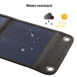 HAWEEL 14W 5V 2.4A Chargeur Solaire Pliable Portable Sac Pliant Rechargeable pour Voyage Extérieur avec 4 Panneaux Solaires & Port USB, Taille : S, 14W