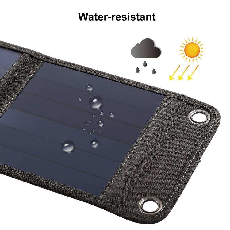 HAWEEL 14W 5V 2.4A Chargeur Solaire Pliable Portable Sac Pliant Rechargeable pour Voyage Extérieur avec 4 Panneaux Solaires & Port USB, Taille : S, 14W