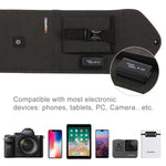 HAWEEL 14W 5V 2.4A Chargeur Solaire Pliable Portable Sac Pliant Rechargeable pour Voyage Extérieur avec 4 Panneaux Solaires & Port USB, Taille : S, 14W