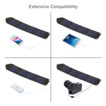 HAWEEL 14W 5V 2.4A Chargeur Solaire Pliable Portable Sac Pliant Rechargeable pour Voyage Extérieur avec 4 Panneaux Solaires & Port USB, Taille : S, 14W