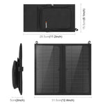 Chargeur solaire pliable HAWEEL 12W 2 panneaux avec double port USB 5V / 3.1A max, support QC3.0 et AFC, 12W 2 panneaux