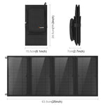 Chargeur solaire pliable HAWEEL 24W à 4 panneaux avec sac, ports USB doubles 5V / 3,1A max, compatible QC3.0 et AFC, 24W 4 panneaux