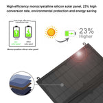 Chargeur solaire pliable HAWEEL 24W à 4 panneaux avec sac, ports USB doubles 5V / 3,1A max, compatible QC3.0 et AFC, 24W 4 panneaux