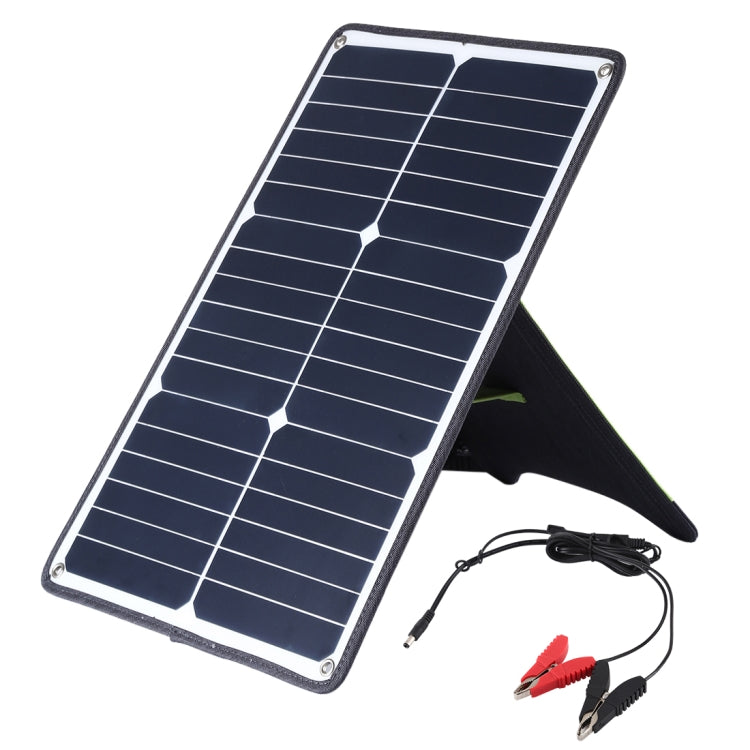 Chargeur solaire portable HAWEEL 20W en silicium monocristallin, avec port USB, support et pince tigre, compatible QC3.0 et AFC
