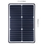 Chargeur solaire portable HAWEEL 20W en silicium monocristallin, avec port USB, support et pince tigre, compatible QC3.0 et AFC
