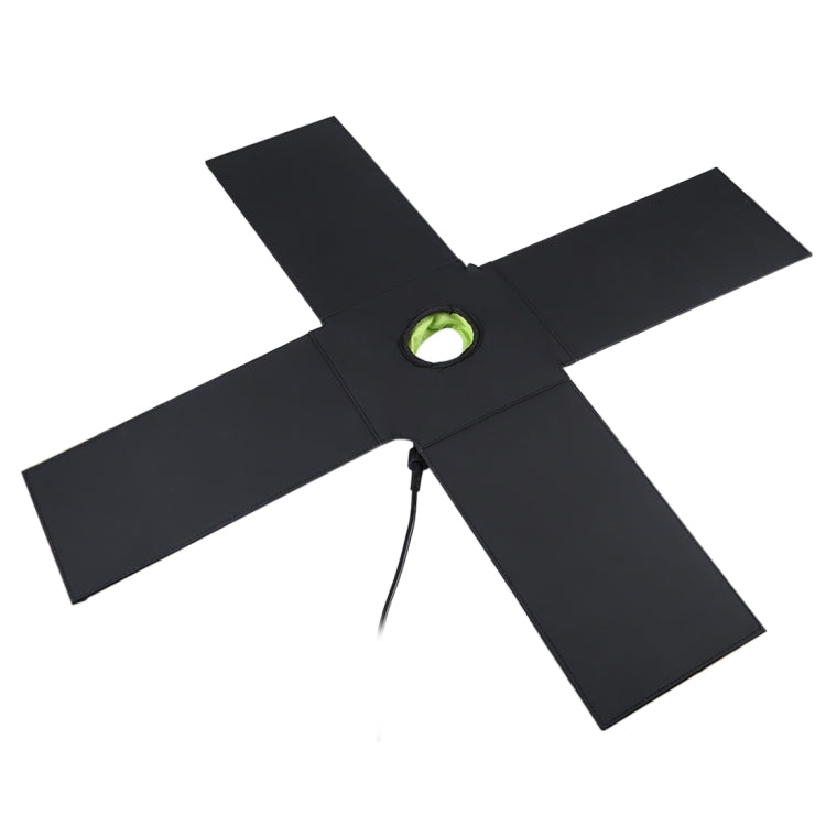 Chargeur solaire pliable HAWEEL 28W avec panneau parapluie supérieur, ports USB doubles 5V 3A max, compatible QC3.0 / FCP / SCP / AFC / SFCP