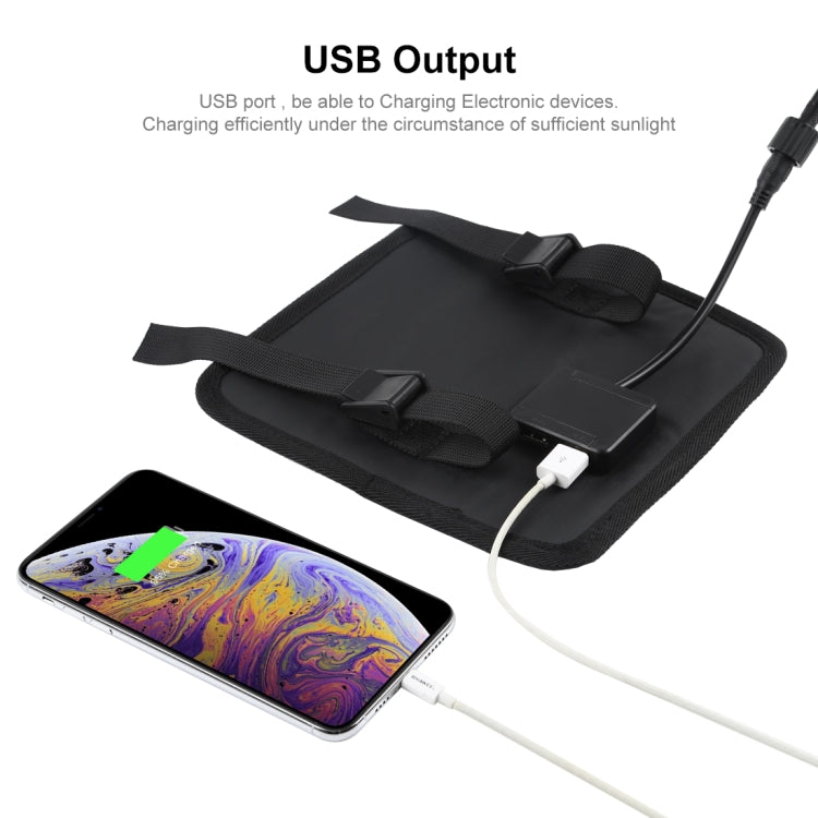 Chargeur solaire pliable HAWEEL 28W avec panneau parapluie supérieur, ports USB doubles 5V 3A max, compatible QC3.0 / FCP / SCP / AFC / SFCP
