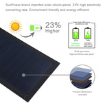 Chargeur solaire pliable HAWEEL 28W avec panneau parapluie supérieur, ports USB doubles 5V 3A max, compatible QC3.0 / FCP / SCP / AFC / SFCP
