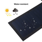 Chargeur solaire pliable HAWEEL 28W avec panneau parapluie supérieur, ports USB doubles 5V 3A max, compatible QC3.0 / FCP / SCP / AFC / SFCP