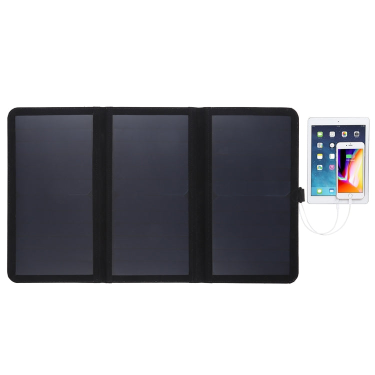 Chargeur solaire ultrafin HAWEEL 21W pliable en 3 volets, ports USB doubles 5V / 3A, compatible QC3.0 et AFC, ultrafin 21W