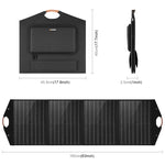 Chargeur solaire pliable HAWEEL 100W avec sac de voyage pliable, 100W