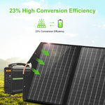 Chargeur solaire pliable HAWEEL 100W avec sac de voyage pliable, 100W