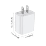 Adaptateur de charge rapide double port HAWEEL 20W, prise US, chargeur double port prise US