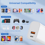 Adaptateur de charge rapide double port HAWEEL 20W, prise US, chargeur double port prise US