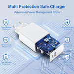 Adaptateur de charge rapide double port HAWEEL 20W, prise EU, chargeur double port prise EU