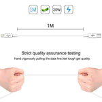 Câble de charge rapide HAWEEL 25W 3A USB-C / Type-C vers 8 broches PD pour iPhone, iPad, longueur du câble : 1 m, Type-C vers 8 broches 1 m